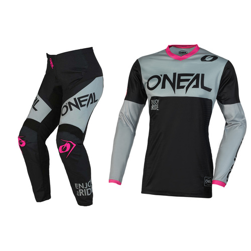 Oneal 2023 Element Racewear V.23 Black/Pink Womens Gear Set