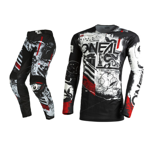 Oneal 2022 Mayhem Scarz V.22 Black/White Gear Set