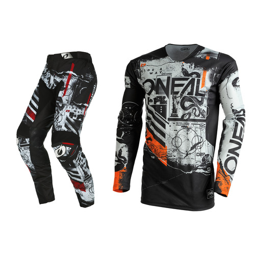 Oneal 2022 Mayhem Scarz V.22 Black/Grey Gear Set