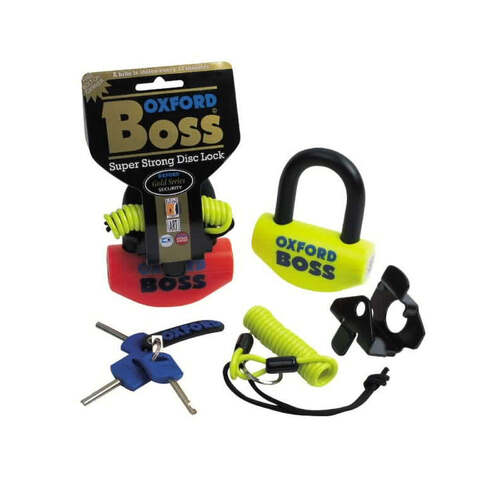 Oxford Boss Alarm 14mm Disc Lock Yellow