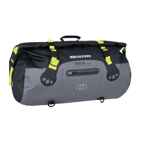 Oxford Aqua T-50 Roll Bag Black/Grey/Fluro Yellow