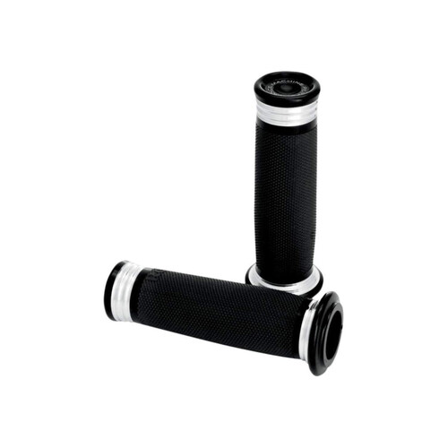 Performance Machine P00632057BM Merc Handgrips Black Contrast Cut for most Big Twin 08-Up w/Throttle-by-Wire