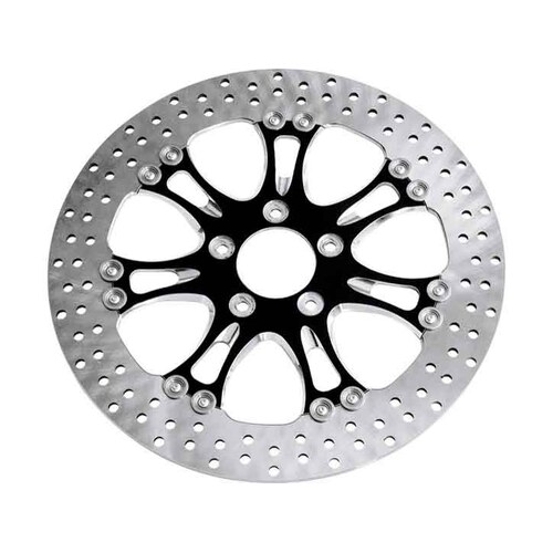 Performance Machine P01331522HEASBMP 11.5" Left or Right Hand Front Heathen/Paramount Disc Rotor Black Contrast Cut Platinum for H-D 84-Up w/11-1/2" D