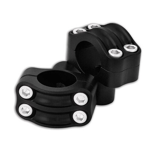 Roland Sands Designs P02082051SMB 1-1/2" Tall Nostalgia Risers Black Ops for 1-1/4" Handlebar