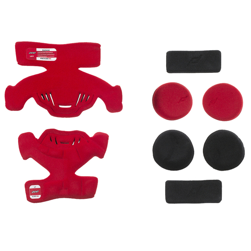 POD K300 Red Left Knee Brace Pad Set