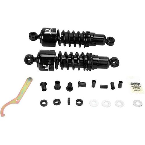 Progressive Suspension PS-412-4005B 412 Series 11" Standard Spring Rate Rear Shock Absorbers Black for Touring 80-05/Sportster 79-03/FXR 82-94