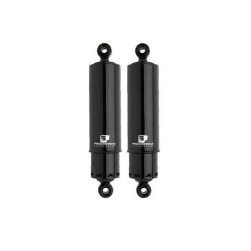 Progressive Suspension PS-412-4042B 412 Series 12" Rear Shock Absorbers w/Full Cover Black for Dyna 91-17