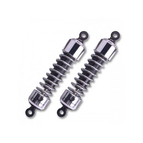 Progressive Suspension PS-412-4064C 412 Series 12.5" Standard Spring Rate Rear Shock Absorbers Chrome for Sportster 04-21