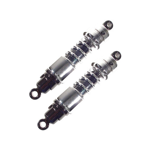 Progressive Suspension PS-412-4068C 412 Series 12" Standard Spring Rate Rear Shock Absorbers Chrome for Sportster 04-21