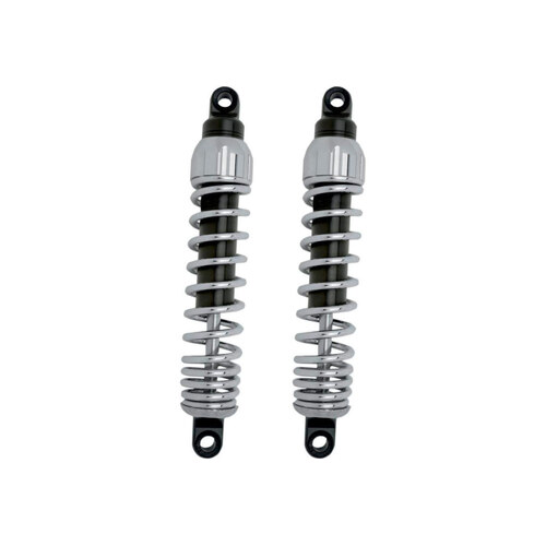 Progressive Suspension PS-444-4044C 444 Series 12" Heavy Duty Spring Rate Rear Shock Absorbers Chrome for Dyna 91-17