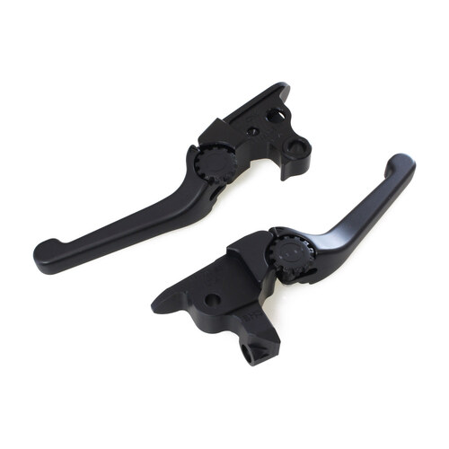 PSR PSR-12-00652-22 Adjustable Anthem Levers Black for Touring 08-13/Road King 14-16