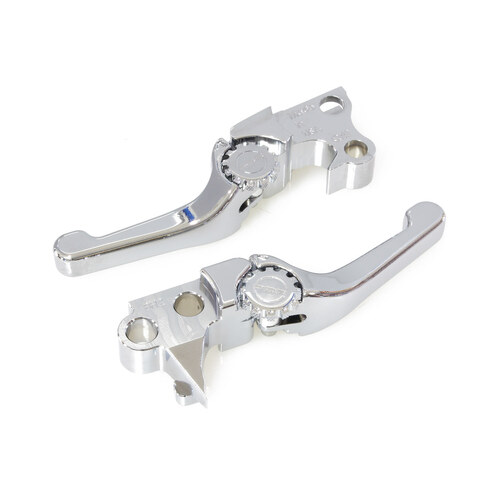 PSR PSR-12-01651-20 Adjustable Shorty Anthem Levers Chrome for Softail 96-14/Dyna 96-17/Touring 96-07/Sportster 96-03