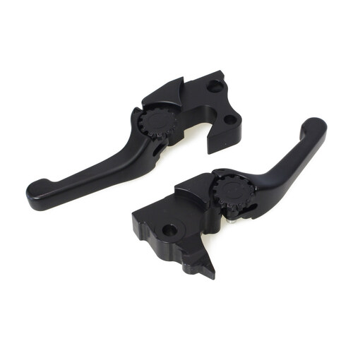 PSR PSR-12-01655-22 Adjustable Shorty Anthem Levers Black for Sportster 14-21