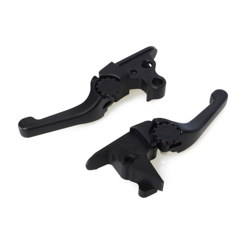 PSR PSR-12-01656-22 Adjustable Shorty Anthem Levers Black for Softail 15-Up