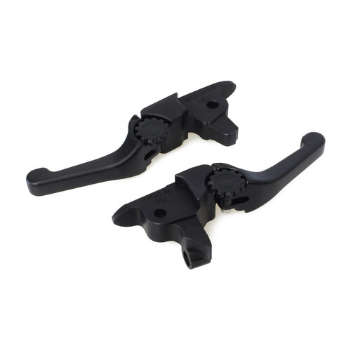 PSR PSR-12-01661-22 Adjustable Shorty Anthem Levers Black for Touring 17-20