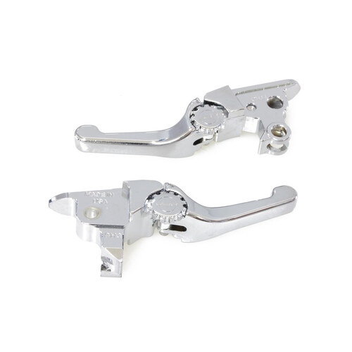 PSR PSR-12-01666-20 Adjustable Shorty Anthem Levers Chrome for Touring 21-Up