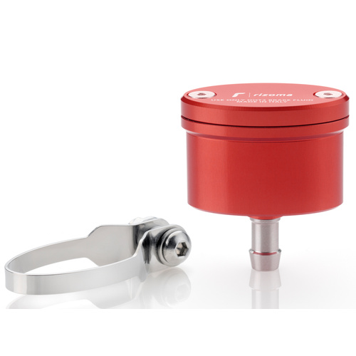 Rizoma Next Brake/Clutch Fluid Reservoir 20ml Red for BMW/Ducati/Honda/Kawasaki/KTM/Suzuki/Triumph/Yamaha