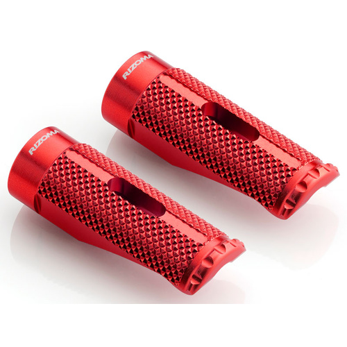 Rizoma PRO Rider/Passenger Footpegs Red for BMW/Harley-Davidson/Honda/Kawasaki/KTM/Suzuki/Triumph/Yamaha