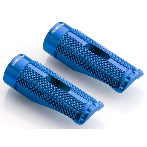 Rizoma PRO Rider/Passenger Footpegs Blue for BMW/Harley-Davidson/Honda/Kawasaki/KTM/Suzuki/Triumph/Yamaha