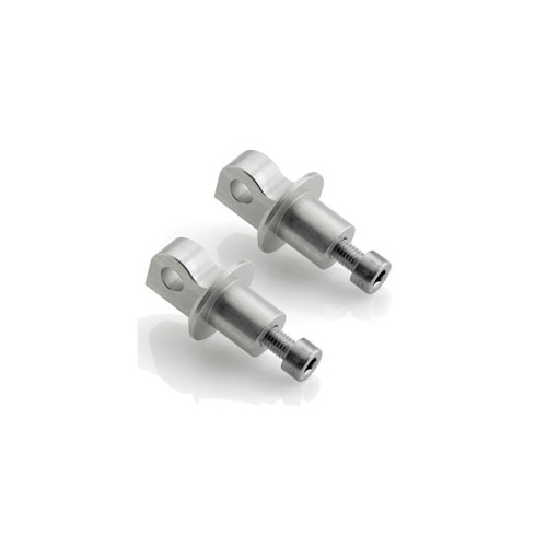 Rizoma PRO/B-PRO Passenger Footpeg Adaptors Silver for Yamaha YZF-R1 12-20/YZF-R6 03-16