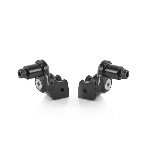 Rizoma Eccentric Rider Peg Adaptors Black for BMW R 1200 RS ABS 15-20