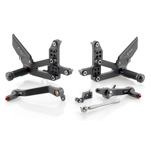 Rizoma RRC Rear Set Control Kit Black w/Reversible Shift Included for MV Agusta Dragster 800/Brutale 800/Brutale 675/F3 675