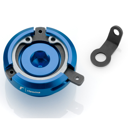 Rizoma Engine Oil Filler Cap Blue for most Ducati Models/Honda Models/Kawasaki Some Models/Triumph Street Triple/R/RX