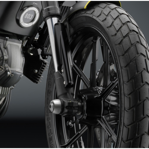 Rizoma Fork Tube Guards Black for Ducati Scrambler 800 15-20