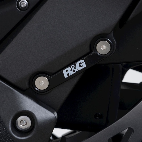 R&G Racing Left Rear Footrest Blanking Plates Black for Kawasaki Ninja 1000SX 2020