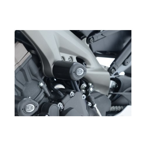 R&G Racing Aero Style Mid Crash Protectors Black for Yamaha MT-09 13-20/MT-09 Tracer 15-18/MT-09 SP 18-19/XSR900 16-20/Tracer 900 GT 18-20