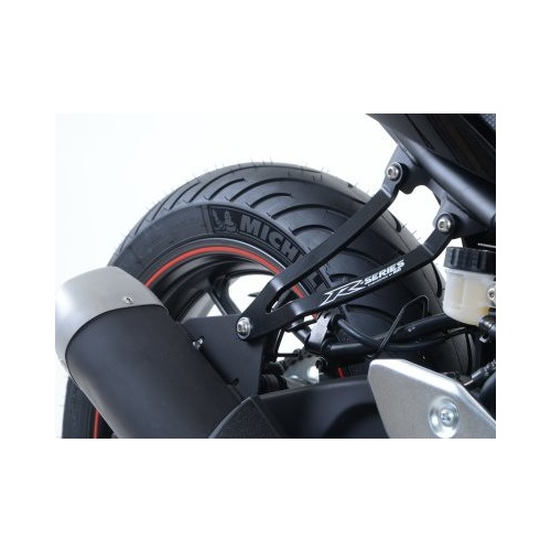 R&G Racing Exhaust Hanger & Footrest Blanking Plate (Kit) Black for Yamaha YZF-R25 14-20/YZF-R3 15-20