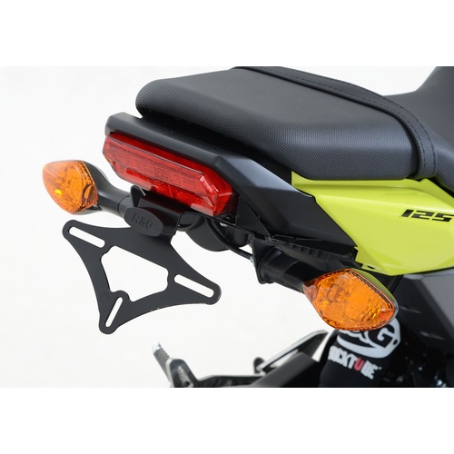 R&G Racing Tail Tidy License Plate Holder Black (OEM Indicators) for Honda MSX125 (GROM 125) 16-20