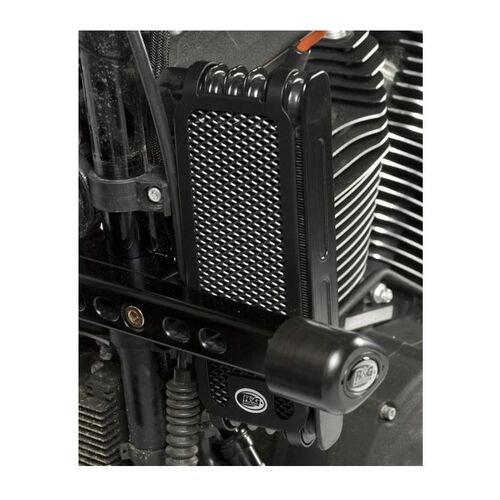 R&G Racing Oil Cooler Guard Black for Harley Davidson XR1200 08-12