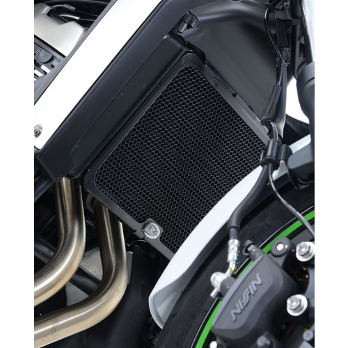 R&G Racing Radiator Guard Black for Kawasaki Vulcan Cafe 18-19/Vulcan S 15-20