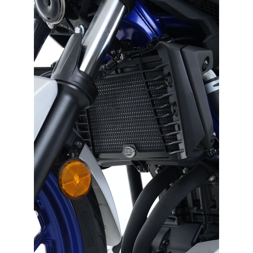 R&G Racing Radiator Guard Black for Yamaha MT-03 16-20/MT-25 15-20/YZF-R25 14-20/YZF-R3 15-20