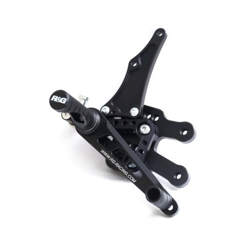 R&G Racing Adjustable Rearsets Black for Suzuki GSX-R600/GSX-R750 11-18