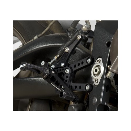 R&G Racing Adjustable Rearsets Black for Triumph Daytona 675 06-12