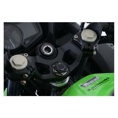 R&G Racing Top Yoke Cap Black for Indian FTR1200S 2019/Kawasaki Ninja 250 18-20/Ninja 400 18-19/Z250 2019/Z400 19-20