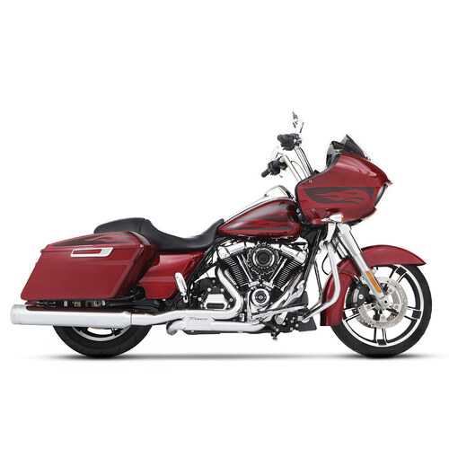 Rinehart Racing RIN-500-0110TC 4.5" MotoPro 45 Traditional Slip-On Mufflers Chrome w/Chrome End Caps for Touring 17-Up