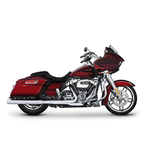 Rinehart Racing RIN-500-0182C 4" DBX40 Slip-On Mufflers Chrome w/Chrome End Caps for Touring 17-Up