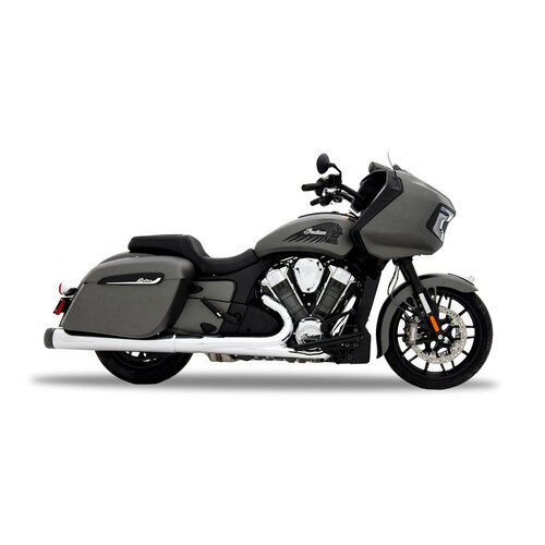 Rinehart Racing RIN-500-0565 4.5" DBX45 Slip-On Mufflers Chrome w/Black End Caps for Indian Big Twin 14-Up w/Hard Saddle Bags