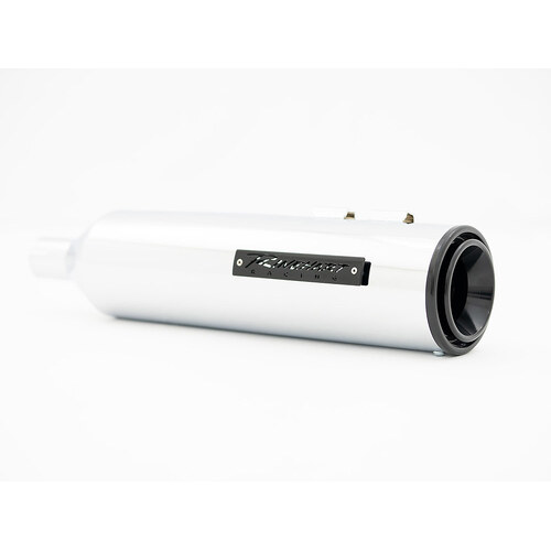 Rinehart Racing RIN-500-1100 4.5" HP45 Slip-On Short Race Inspired Mufflers Chrome w/Black End Caps for Touring 17-Up