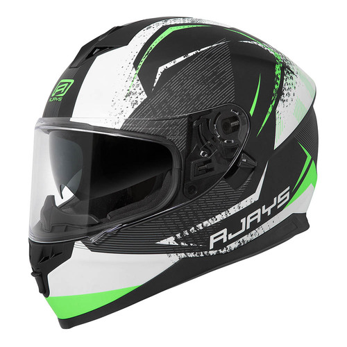 Rjays Dominator II Strike Matte Black/Green Helmet [Size:XS]