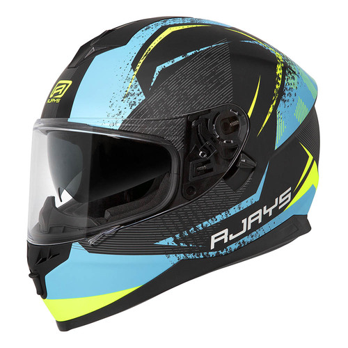 Rjays Dominator II Strike Matte Blue/Yellow Helmet [Size:XS]