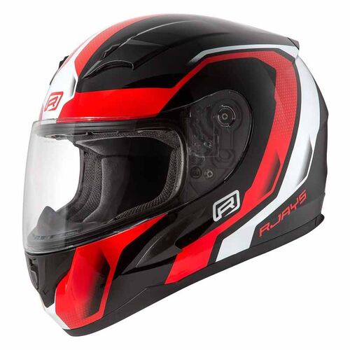 Rjays Grid Gloss Black/Red Helmet [Size:2XL]