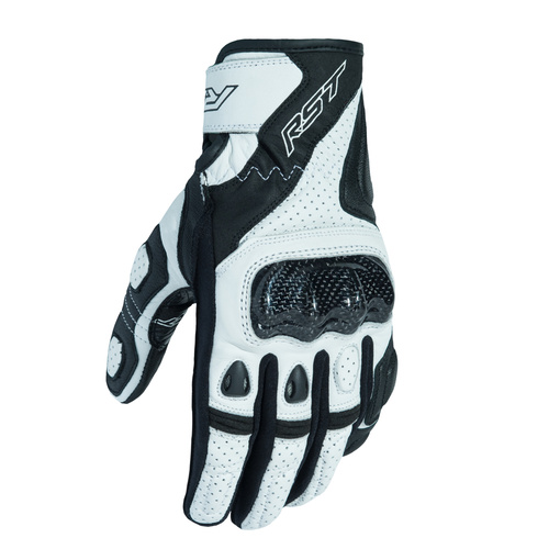 RST Stunt III Black/White Gloves [Size:XL]