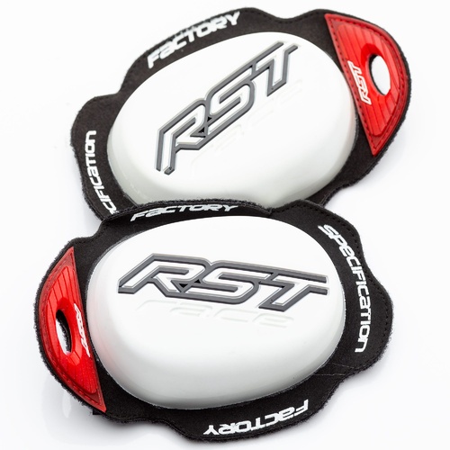 RST Factory Reverse Velcro Knee Sliders White