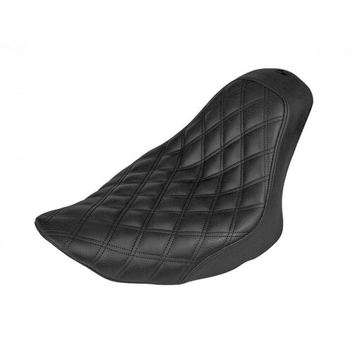 Saddlemen SAD-806-12-002LS Renegade LS Solo Seat w/Black Double Diamond Stitch for Softail 06-17 w/200 OEM Rear Tyre