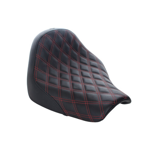 Saddlemen SAD-818-31-002LS-RD Renegade LS Solo Seat w/Red Double Diamond Lattice Stitch for Breakout 18-22