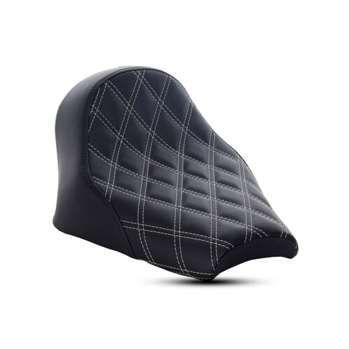 Saddlemen SAD-I18-33-002LS-SI Renegade LS Solo Seat w/Silver Double Diamond Lattice Stitch for Scout Bobber 18-Up